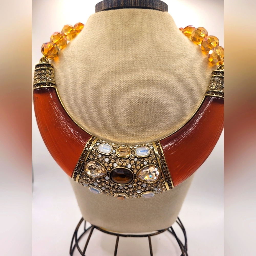 Heidi Daus®"Say It With Style" Beaded Resin Crystal Statement Necklace